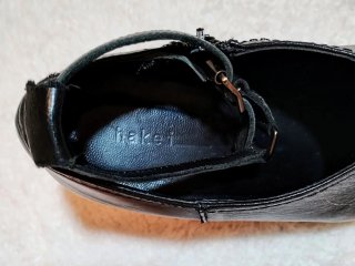 Botines de cuña de piel negros