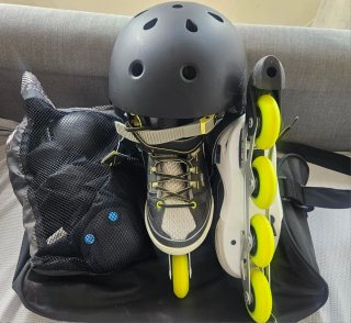 Equipo Patinaje Completo Casco y Protecciones