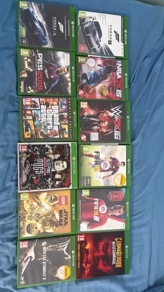 Lote 12 juegos XboxOne+posibilidad venta separado