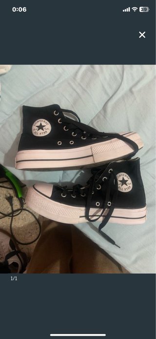 Converse plataforma negras