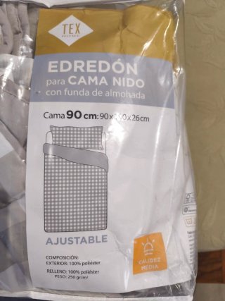 Edredón Cama 90 cm con funda de almohada