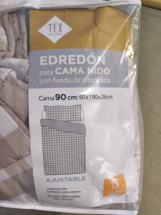 Edredón Cama 90 cm con funda de almohada