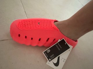 Chancla deportiva  fluor naranja/rosa
