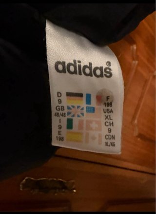 Chaqueta Adidas Vintage Negra y Azul