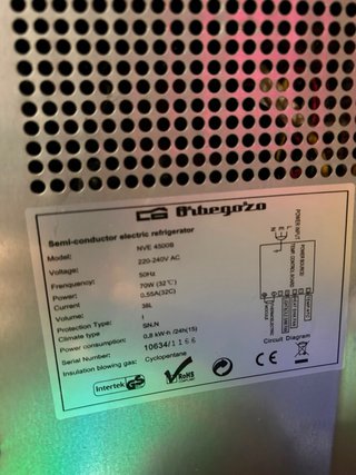 Nevera de aire Orbegozo NVE4500B