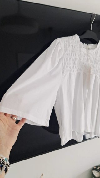 Camiseta Zara Blanca Talla S