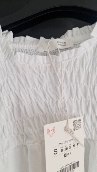 Camiseta Zara Blanca Talla S