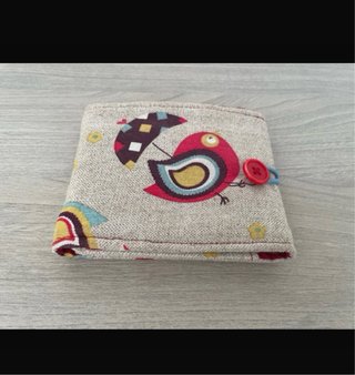 Neceser artesanal pájaros hecho a mano