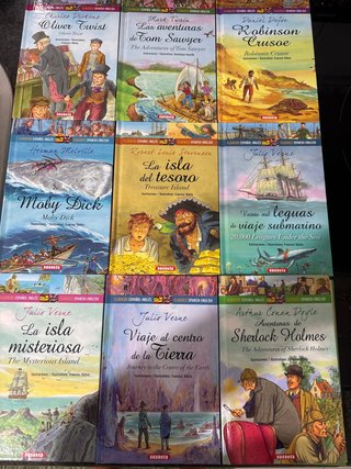 Packs 9 libros clásicos INGLES ~ ESPAÑOL 🇪🇸/🇮🇸