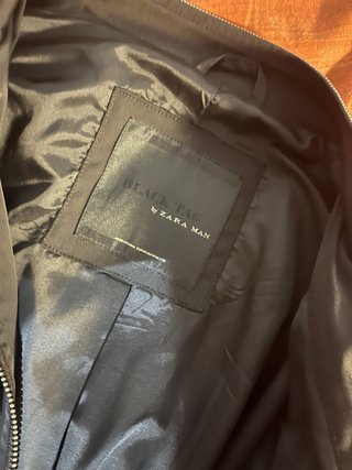 Chaqueta Zara Hombre Negra BLACK TAG