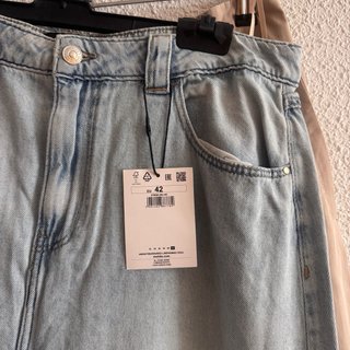 Falda vaquera larga midi
