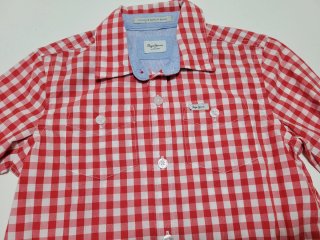 Camisa Pepe Jeans cuadros roja T.7