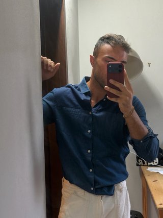 Camicia H&M Uomo Blu Taglia M
