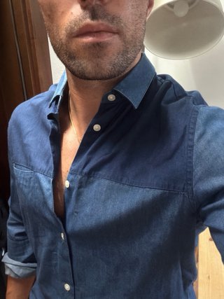 Camicia H&M Uomo Blu Taglia M