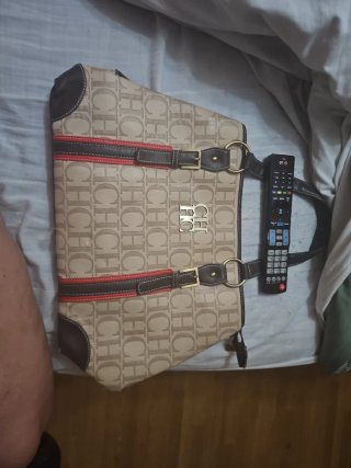Bolso Vintage Carolina Herrera CH Beige