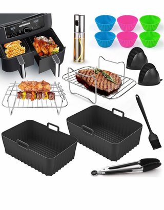 Accesorios Freidora Aire Negro/Plata