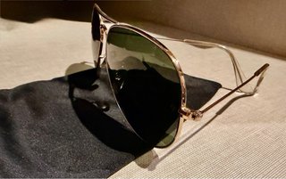 Gafas de Sol Ray-Ban Aviator Doradas y Verdes