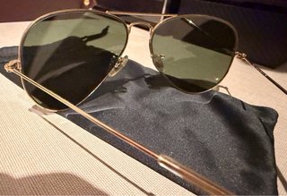 Gafas de Sol Ray-Ban Aviator Doradas y Verdes