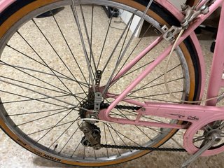Bicicleta Orbea rosa clásica