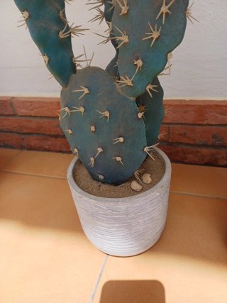 2 Cactus 47cm con maceta. Plantas artificiales.