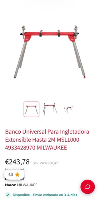Banco ingletadora Milwaukee MSL 1000