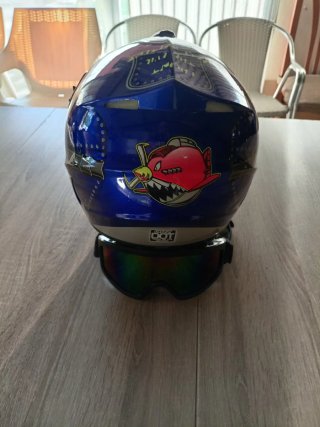 Casco moto y gafas motocross