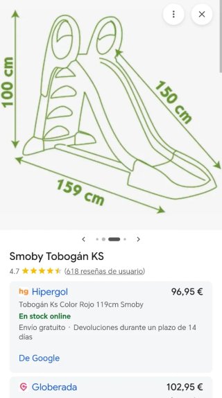 Tobogán infantil como nuevo