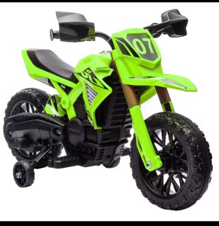 Moto de niño estilo cross verde