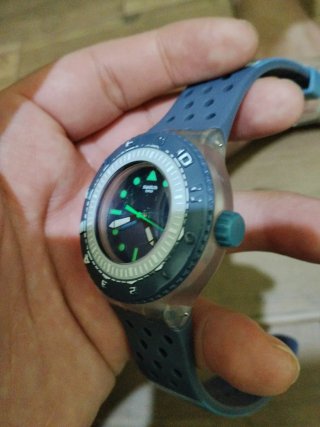 Swatch Flow Through SUUK403 Reloj Azul/Verde