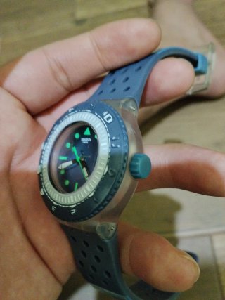 Swatch Flow Through SUUK403 Reloj Azul/Verde