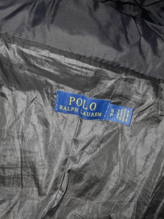 Abrigo Ralph Lauren Negro con Capucha