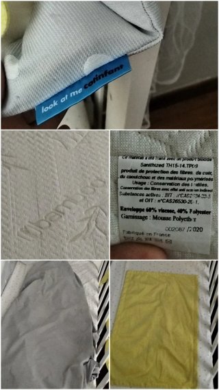 Cuna de bebé blanca con dosel