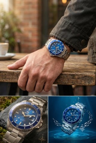 Reloj Marea estilo diver acero inoxidable