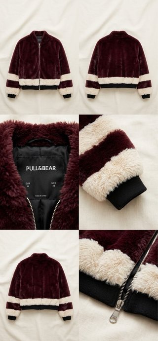 Chaqueta Bomber Pelo Pull&Bear Talla M