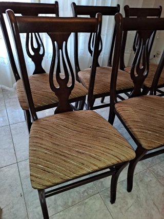 Mesa comedor extensible y 6 sillas