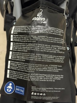Carro de bebé Asalvo negro