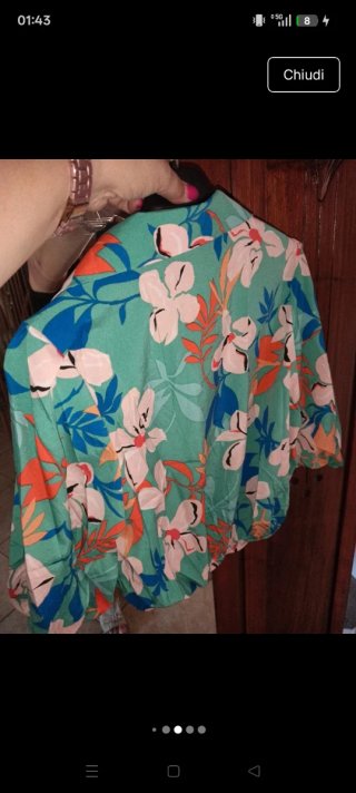 Camicia donna corta floreale