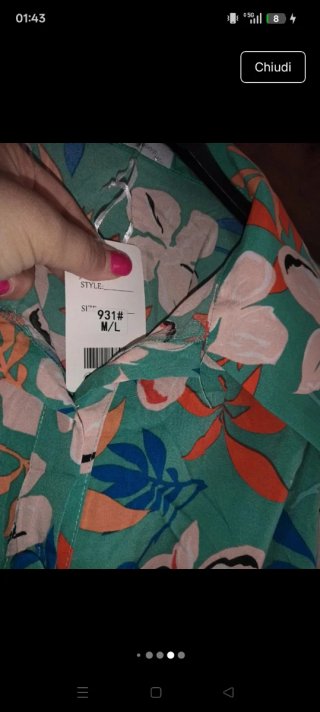 Camicia donna corta floreale