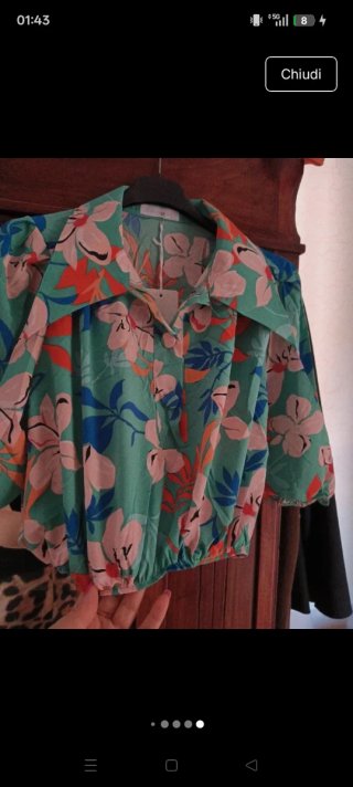 Camicia donna corta floreale