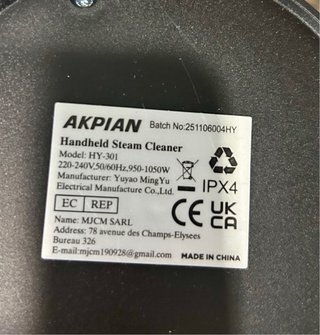 Limpiador a vapor Akpian.