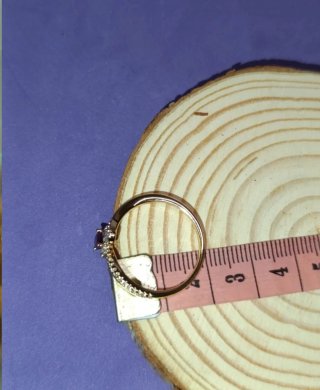 Anillo Oro Laminado Circonitas Talla 9