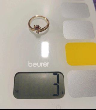 Anillo Oro Laminado Circonitas Talla 9