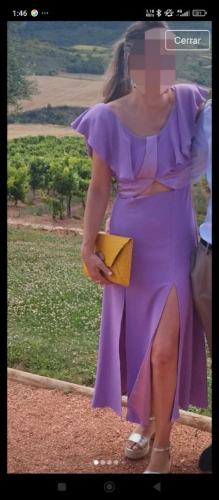 Vestido de invitada morado