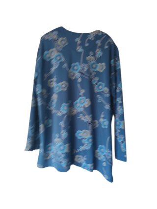 Camiseta azul floral talla XL