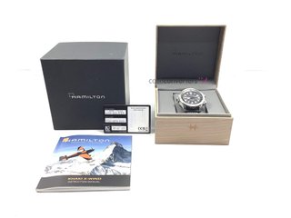 reloj pulsera premium unisex hamilton khaki x-wind automatic day-date zafiro 45mm (h77755533))