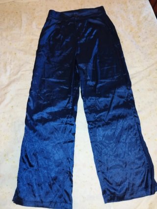 Conjunto de Satén Azul