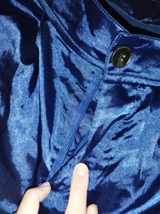 Conjunto de Satén Azul