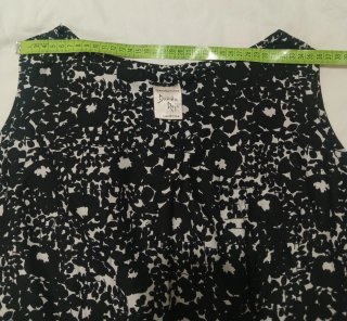 Vestido negro y blanco vintage recto