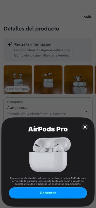 Airpods Pro 2da Gen sin almohadillas
