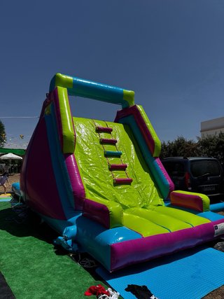 Castillo hinchable acuático tobogán